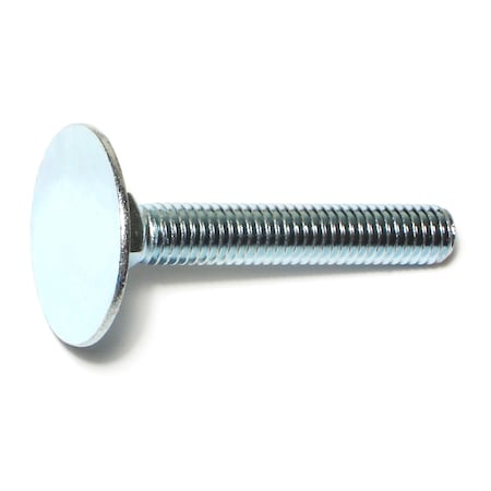 Midwest Fastener Elevator Bolt, 3/8"-16 Thrd Sz, 2-1/2 in L, Steel, Zinc Plated Finish, 5 PK 71325